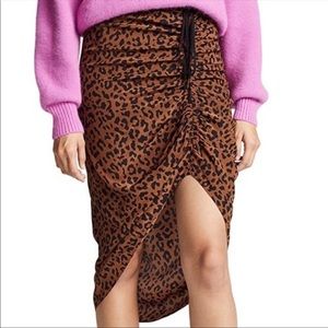 Diane Von Furstenberg leopard print skirt in size 0 like new